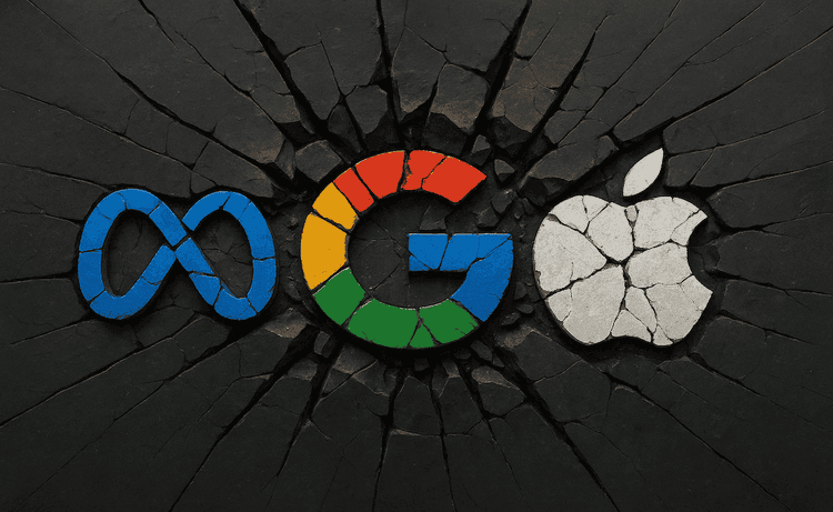 logo de meta, google et apple